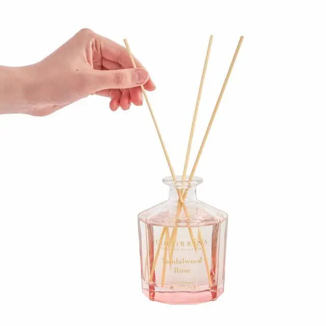 Alt view image 6 of 7 - Reed Diffuser - Sandalwood Rose 8.5 Fl.oz Flower Reed Diffuser Set with 8 Sticks, Home Fragrance Reed Diffuser for Home Bedroom Office Bathroom Shelf Decor (Master Collection)