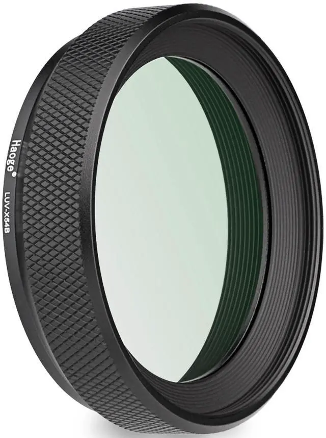 Main image of LUV-X54B Metal Lens Hood with MC UV Protection Multicoated Ultraviolet Lens Filter for Fujifilm X100VI Fuji X100V Camera Black