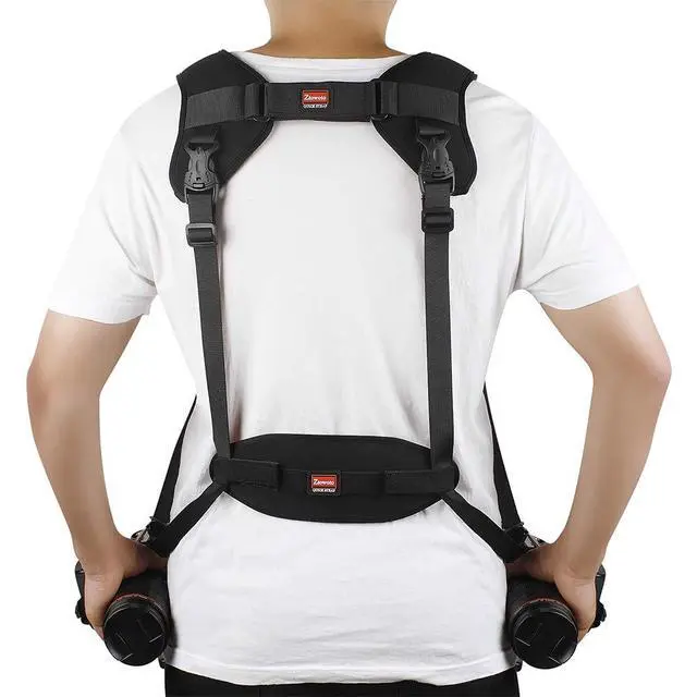 Alt view image 2 of 7 - Camera Strap Double Shoulder Camera Strap Harness Quick Release Adjustable Dual Camera Tether Strap with Safety Tether and Lens Cleaning Cloth for DSLR SLR Camera