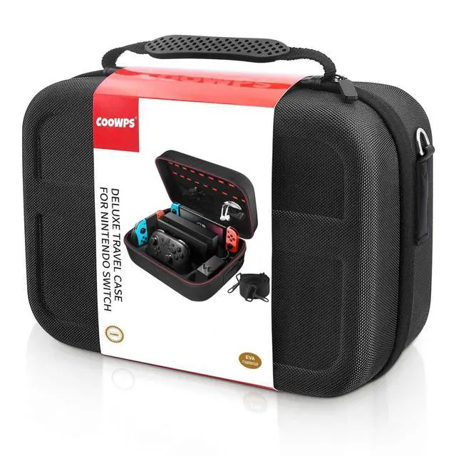 Alt view image 2 of 7 - COOWPS Switch Case for Nintendo Switch/Switch OLED Model, Portable Travel