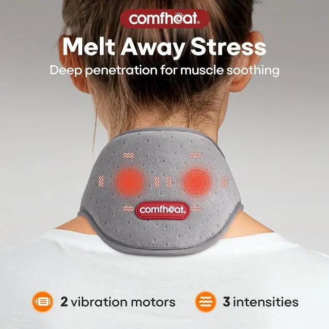 Alt view image 4 of 6 - Cordless Neck Heating Pad with Vibration Massager FSA Eligible HSA