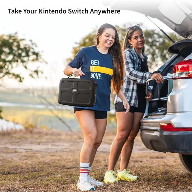Alt view image 6 of 7 - COOWPS Switch Case for Nintendo Switch/Switch OLED Model, Portable Travel