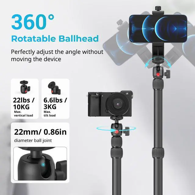 Alt view image 4 of 7 - Camera Mount C Stand, 15"-35" Adjustable Desk Clamp Table Tripod