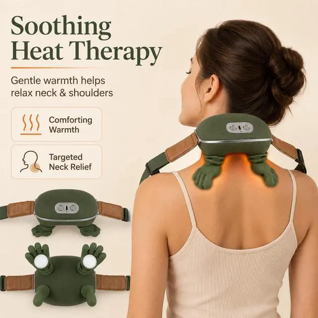 Alt view image 2 of 6 - Simulation Hand Neck Massager, Portable Electric Shiatsu Shoulder Massage Device with Heat, 4D Wireless Deep Tissue Relief, Relax Muscles & Relieve Arm&Leg Fatigue After Exercising,massage,mother Gift