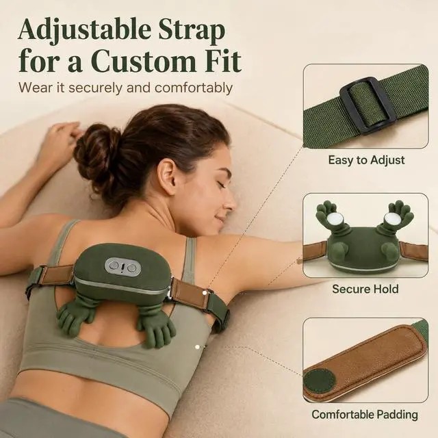 Alt view image 5 of 6 - Simulation Hand Neck Massager, Portable Electric Shiatsu Shoulder Massage Device with Heat, 4D Wireless Deep Tissue Relief, Relax Muscles & Relieve Arm&Leg Fatigue After Exercising,massage,mother Gift
