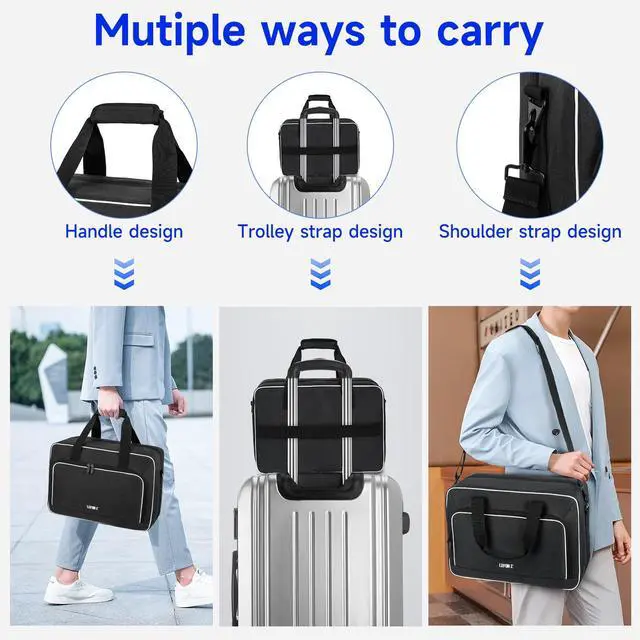 Alt view image 6 of 7 - Travel Carrying Case Fits for PS5/PS5 Pro/PS4 with Thick Padding