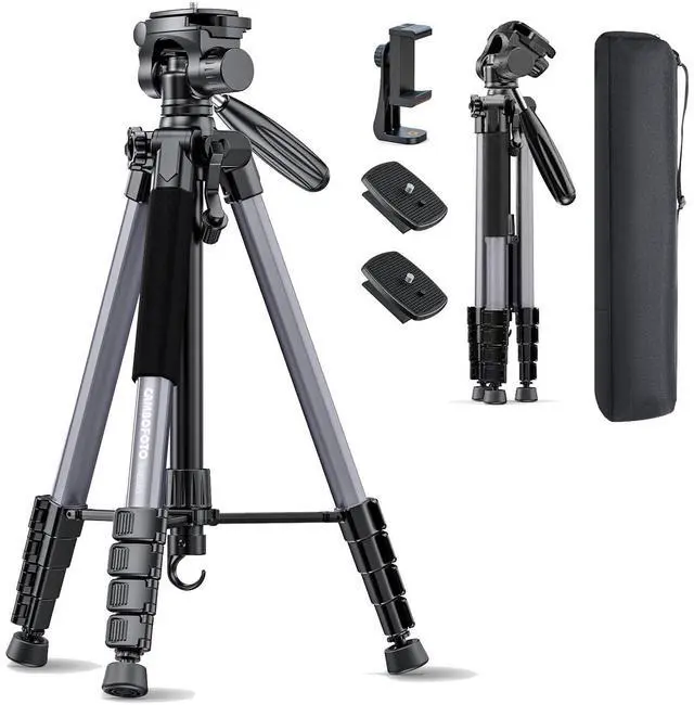Main image of 74 Camera Tripod, 360° Aluminum Professional Lightweight Tripod