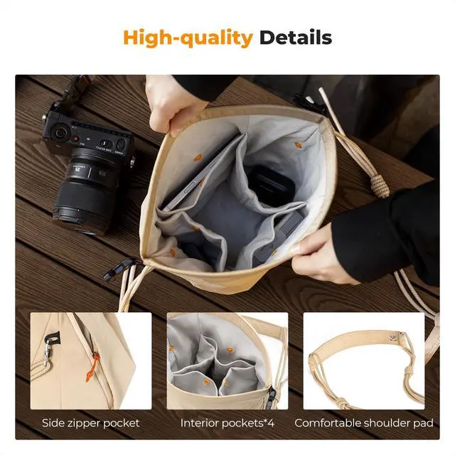 Alt view image 4 of 7 - Camera Sling Bag Small Compact Case