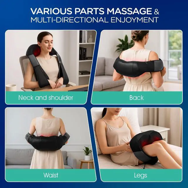 Alt view image 6 of 7 - Shiatsu Neck and Back Massager with Heat for Home, Car, Office