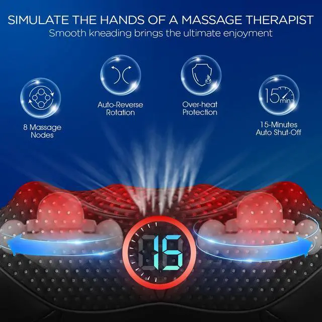 Alt view image 5 of 7 - Shiatsu Neck and Back Massager with Heat for Home, Car, Office