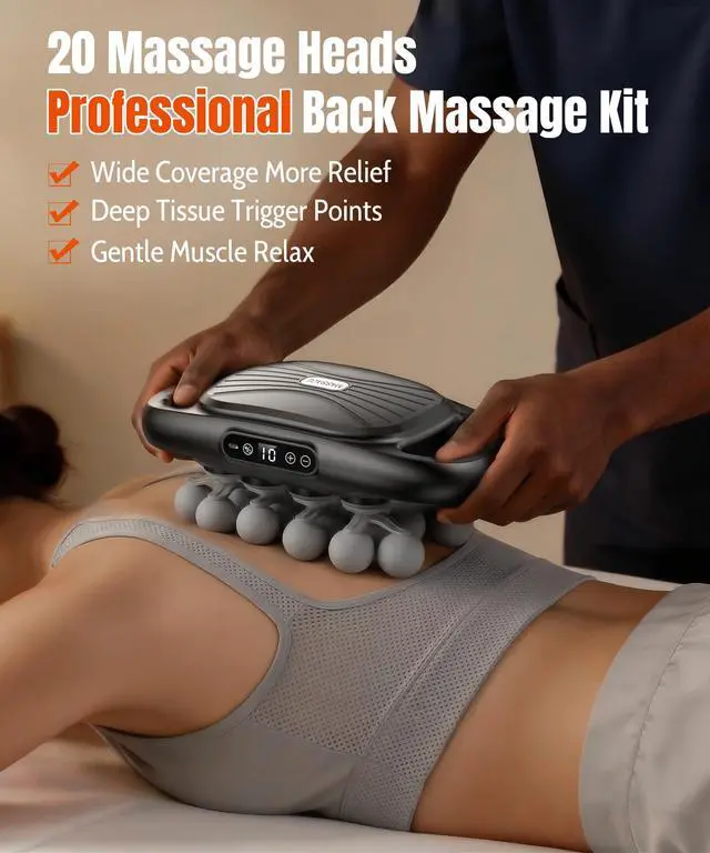 Alt view image 3 of 7 - 20-Head Massage Gun Deep Tissue, Percussion Muscle Massager Gun