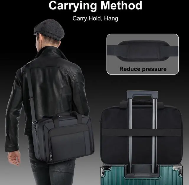 Alt view image 7 of 7 - Carrying Case Compatible with PS5/PS5 Pro/PS5 Slim, All Black