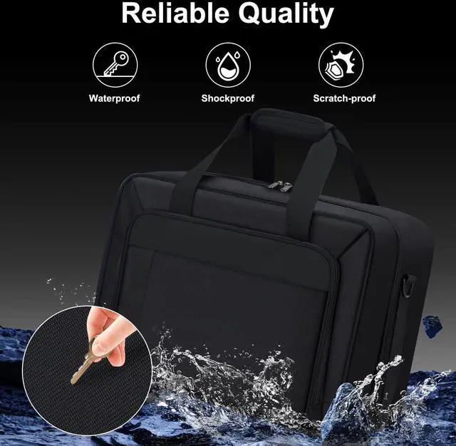 Alt view image 5 of 7 - Carrying Case Compatible with PS5/PS5 Pro/PS5 Slim, All Black