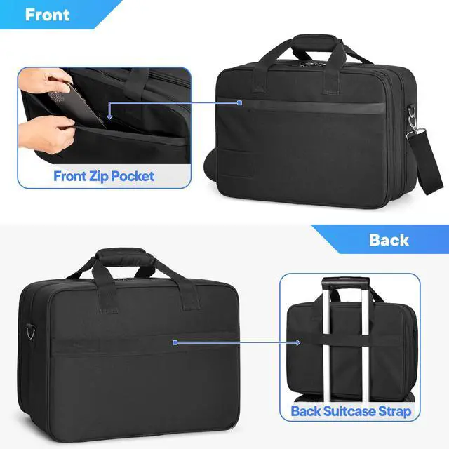 Alt view image 5 of 7 - Double Layer Game Console Carrying Case Compatible with PS5/Slim/Pro