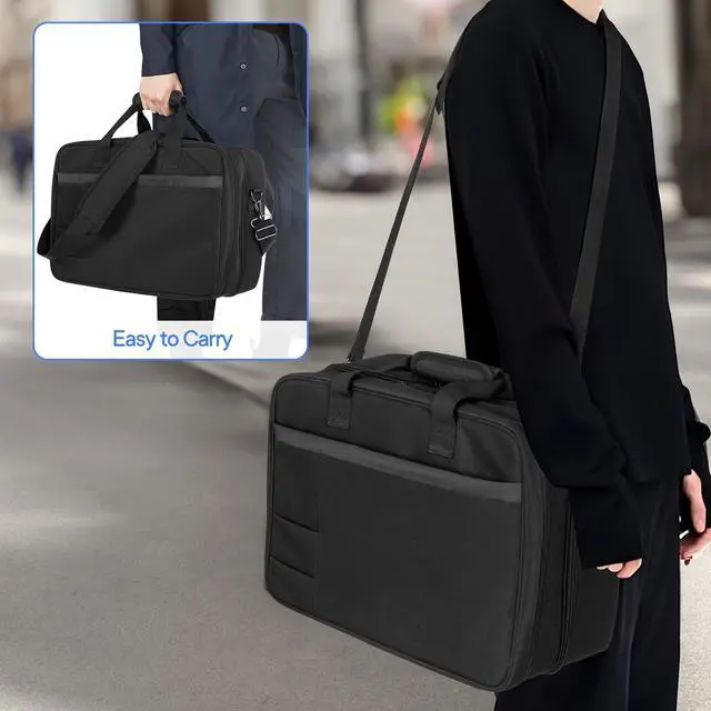 Alt view image 6 of 7 - Double Layer Game Console Carrying Case Compatible with PS5/Slim/Pro