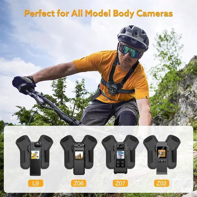 Alt view image 6 of 7 - Body Camera Vest Mount,Adjustable Chest Strap Belt for All Brand Body Worn Camera,Dual Shoulder Body Cam Mount for Police,Sports,Hiking
