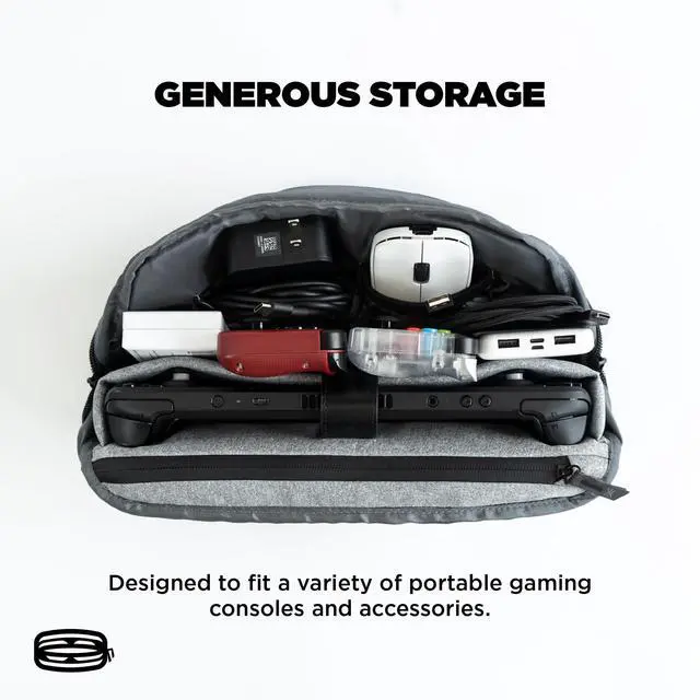 Alt view image 2 of 7 - Gear Bag Protective Carry Case - Gaming Bag for Steam Deck/Rog Ally/Legion Go/Nitro Deck/Nintendo Swicth/ PlayStation Portal - Handheld Console Accessories (Ash Grey)