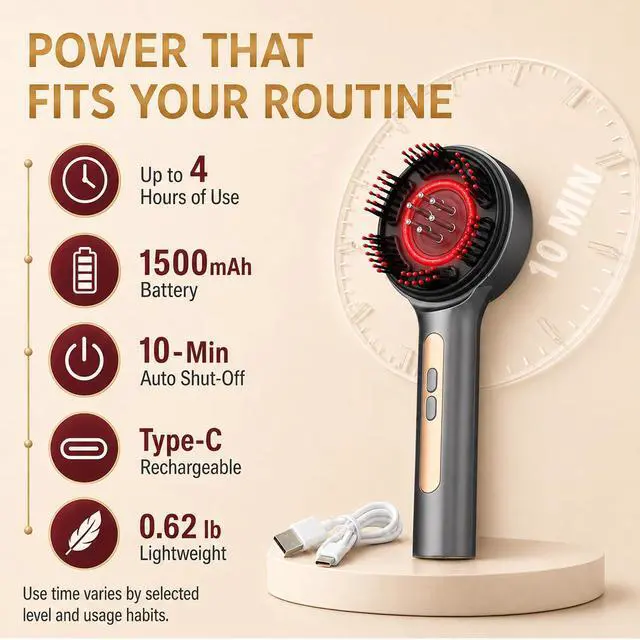Alt view image 6 of 7 - Scalp Massager, 3-in-1 Hair Oil Applicator, Cordless Electric Massager, IPX7 Waterproof, Portable Scalp Brush for Hair Growth & Dandruff Removal, Salon Home & Travel Use, Grey