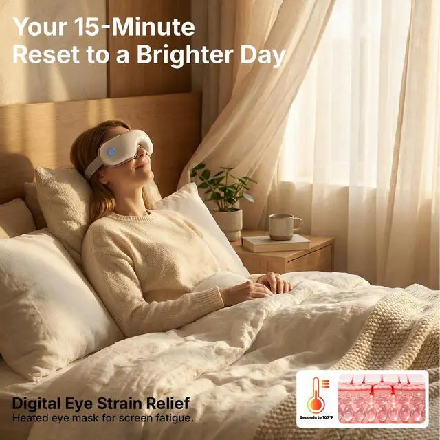 Alt view image 2 of 7 - Eye Massager with Heat and Air Compression for Relaxation