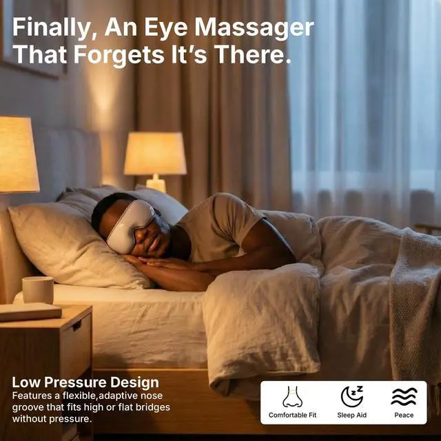 Alt view image 4 of 7 - Eye Massager with Heat and Air Compression for Relaxation