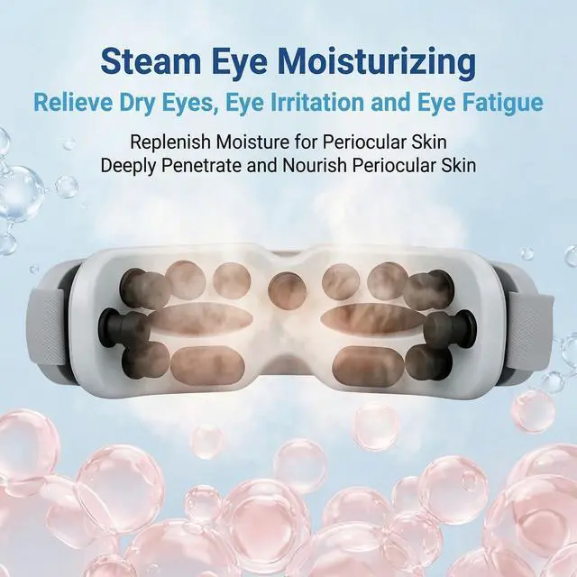 Alt view image 3 of 7 - Eye Massager with Steam & Vibration for Eye Strain & Dryness Relief Steam, Vibration, Eye Strain Relief, Dryness Relief