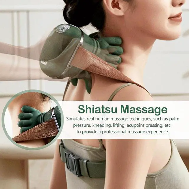 Alt view image 2 of 7 - Neck Massager with Heat for Pain Relief deep Tissue, Bionic Heated Massager with Fingers, 4D Kneading Massage, 2026 Upgraded Simulates a Real Palm Massage for Comfort, Relax Muscle Tension