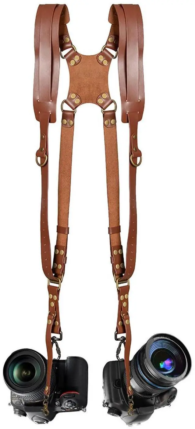 Main image of Double Camera Harness for DSLR/SLR(Brown Leather)
