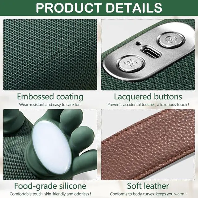Alt view image 3 of 7 - Neck Massager with Heat for Pain Relief deep Tissue, Bionic Heated Massager with Fingers, 4D Kneading Massage, 2026 Upgraded Simulates a Real Palm Massage for Comfort, Relax Muscle Tension