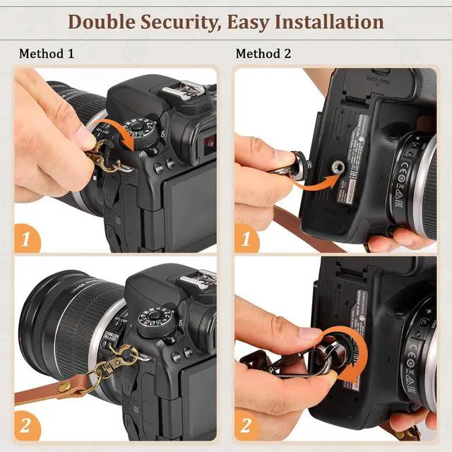 Alt view image 7 of 7 - Double Camera Harness for DSLR/SLR(Brown Leather)