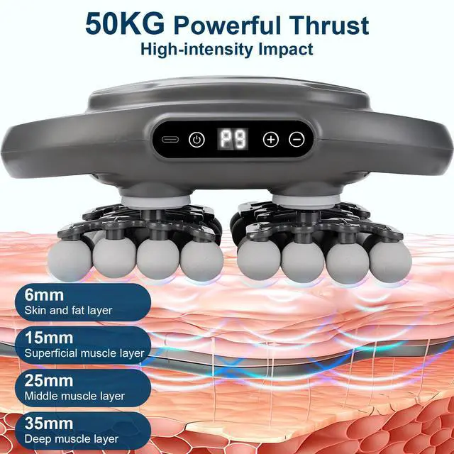 Alt view image 3 of 6 - 42 Head Massage Gun, Back Massager with 9 Modes & 9 Intensities