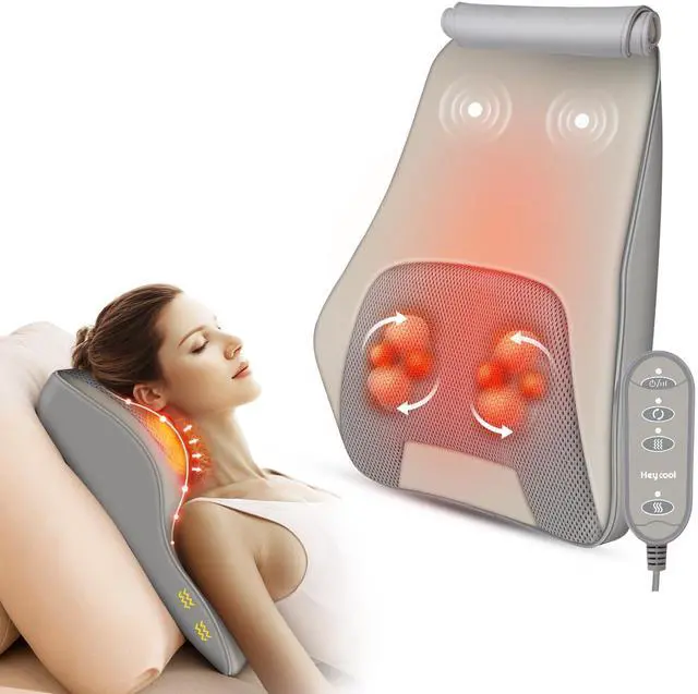Main image of Shiatsu Back Neck Massager with Heat, Back Pain Relief Deep Tissue,Neck Massage Pillow with Kneading Vibration,Gifts for Men Women