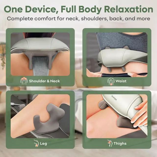 Alt view image 4 of 7 - Cordless Neck & Shoulder Massager with Heat, 4D Shiatsu