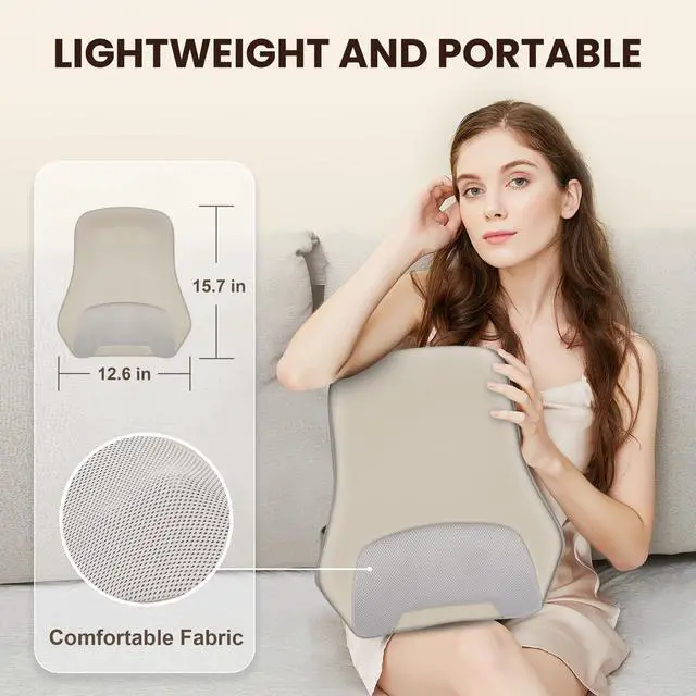 Alt view image 6 of 7 - Shiatsu Back Neck Massager with Heat, Back Pain Relief Deep Tissue,Neck Massage Pillow with Kneading Vibration,Gifts for Men Women