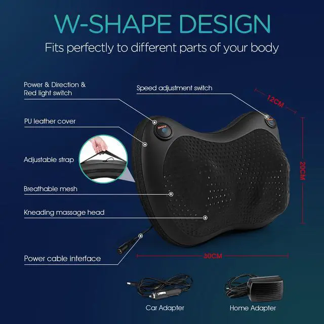 Alt view image 6 of 7 - Shiatsu Neck and Back Massager with Heat for Home, Car, Office