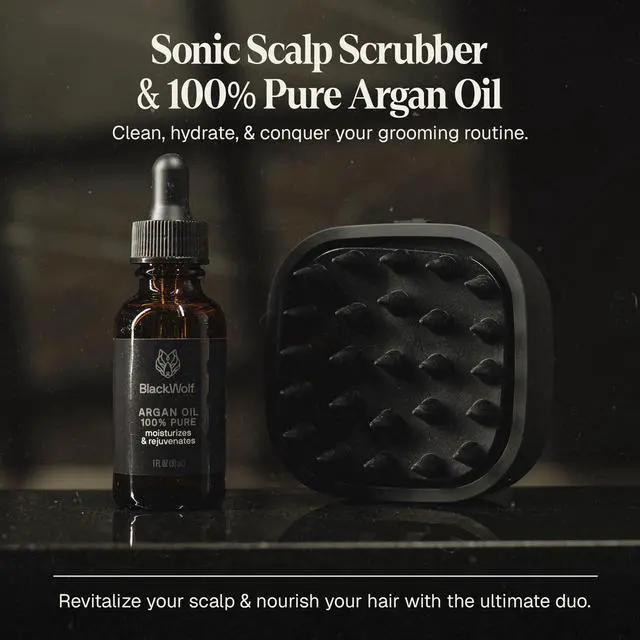 Alt view image 2 of 6 - Sonic Scalp Head Massager & 100% Pure Argan Oil Bundle