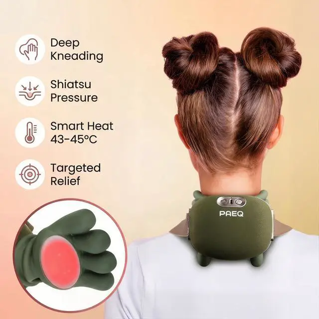 Alt view image 3 of 7 - Neck Massager with Heat for Pain Relief N7 Pro Cordless Shiatsu Massager Gift Set with Carry Case & Eye Mask, Lightweight & Quiet, 4 Kneading Nodes, for Neck, Shoulder, Back & Legs