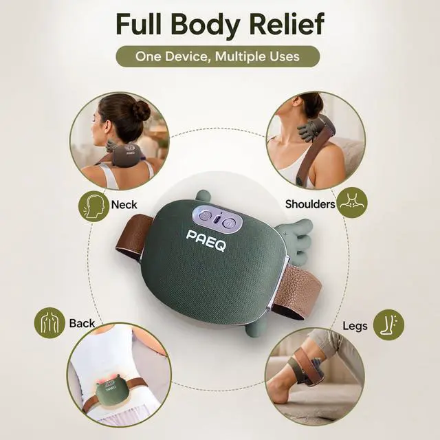 Alt view image 4 of 7 - Neck Massager with Heat for Pain Relief N7 Pro Cordless Shiatsu Massager Gift Set with Carry Case & Eye Mask, Lightweight & Quiet, 4 Kneading Nodes, for Neck, Shoulder, Back & Legs