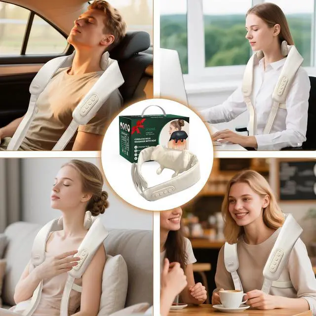 Alt view image 7 of 7 - Cordless Neck and Shoulder Massager with Heat, 4D Shiatsu Kneading