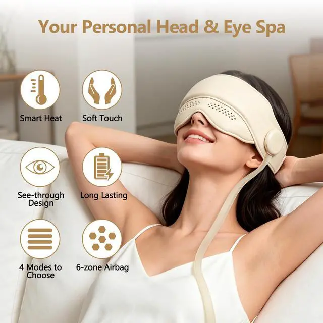 Alt view image 2 of 7 - 2-in-1 Head and Eye Massager