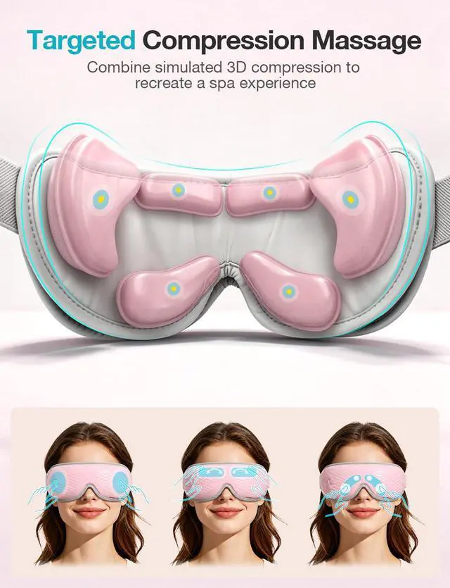 Alt view image 5 of 7 - Eye Massager with Heat & Bluetooth Music for Migraine Relief