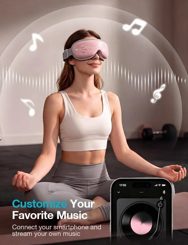 Alt view image 6 of 7 - Eye Massager with Heat & Bluetooth Music for Migraine Relief