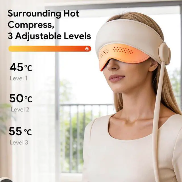 Alt view image 3 of 7 - Head Migraine Relief Massager for Headaches, Eye Massager with 3-Level Heat