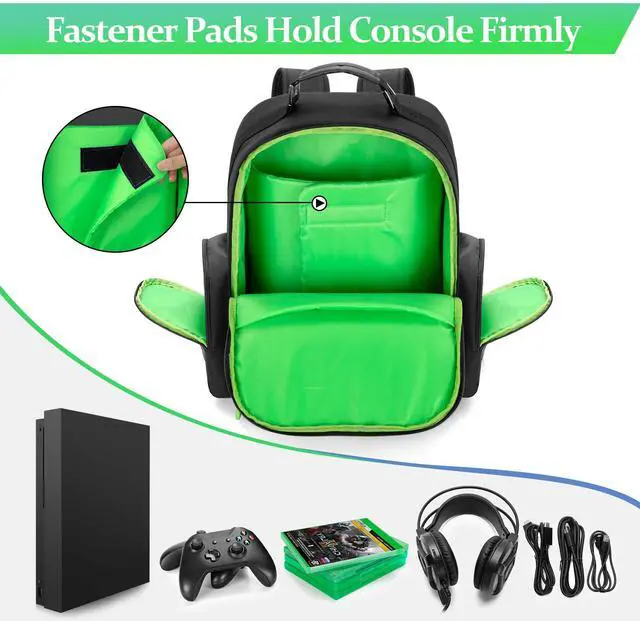 Alt view image 2 of 7 - Game Console Backpack Compatible with Xbox One/Series S/Xbox 360