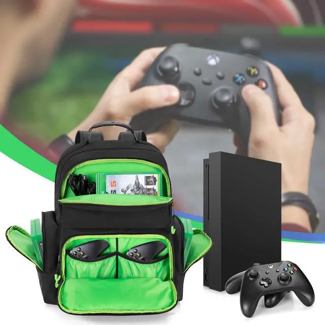 Alt view image 7 of 7 - Game Console Backpack Compatible with Xbox One/Series S/Xbox 360
