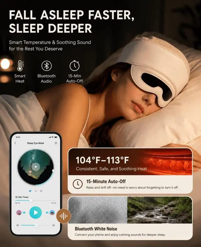 Alt view image 3 of 7 - Head and Eye Electric Massager, Eye Massager with Heat