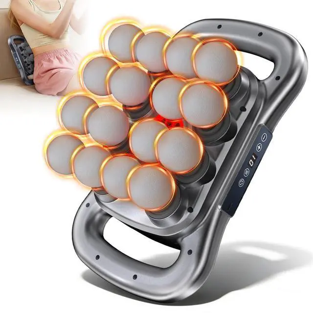 Main image of 16 Head Massage Gun Deep Tissue, Back Massager with 9 Speed & Levels (Gray)