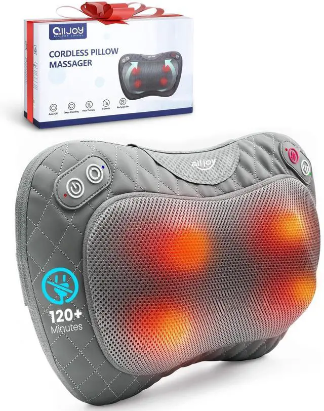 Main image of Cordless Shiatsu Neck and Back Massager with Soothing Heat,3D Kneading Massage Pillow for Muscle Pain Relief, Use Unplugged,Detachable Cover,Gifts for Women Men Mom Dad