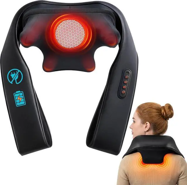 Main image of Cordless 4D Shiatsu Neck Massager with Graphene Heat