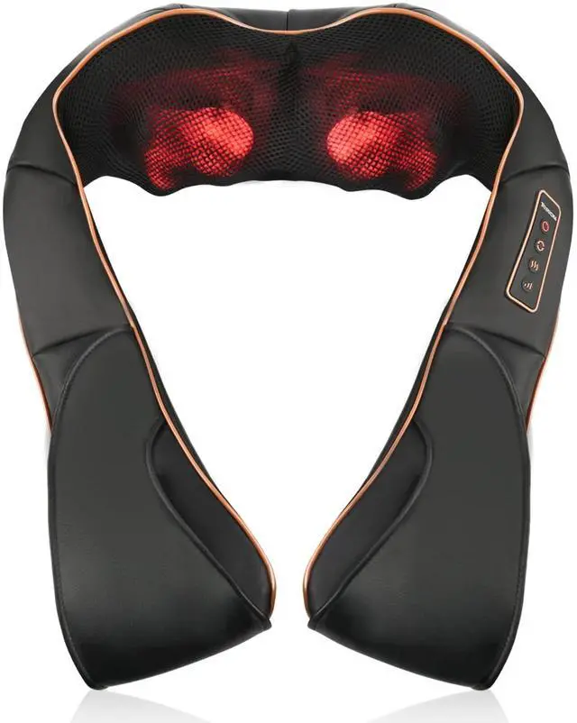 Main image of Neck Back Massager with Heat, Shiatsu Electric Deep Tissue with 3D Kneading Massage, 3 Intensity Levels, Muscle Pain Relief for Back,Neck,Shoulder,Legs, Gifts for Her/Him/Friend/Mom/Dad