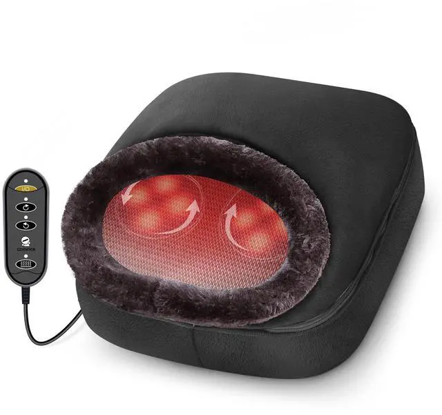 Main image of Foot Warmer Massager,Gifts for Women,Men,Shiatsu Foot Massager with Heat, Electric Heating Pad for Back Feet,Back Massager for Pain Relief(Black)